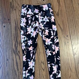 Victoria Secret Floral Black Leggings